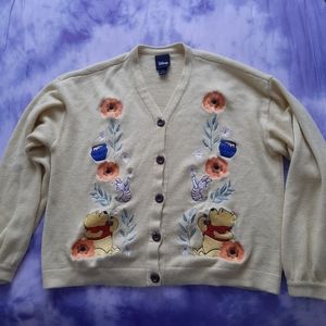 Pooh Bear Embroidery Sweater